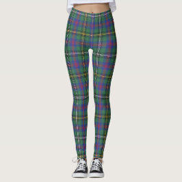 Clan Wood Tartan Pset Scottish Kilt Pattern Leggings