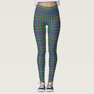 Clan Wood Tartan Pset Scottish Kilt Pattern Leggings