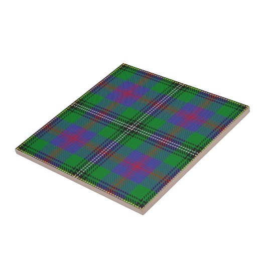 Clan Wood Tartan Tegeltje (Zijkant)