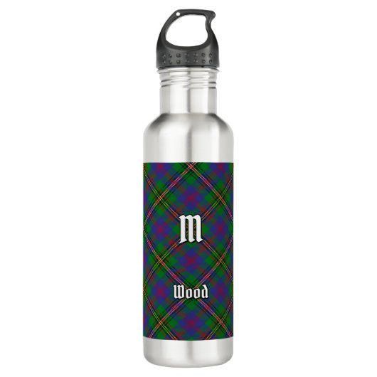 Clan Wood Tartan Waterfles (Voorkant)