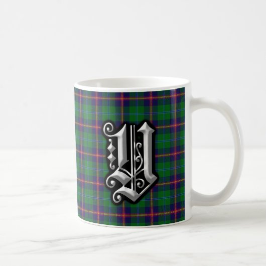 Clan Young Letter Y Monogram Tartan Koffiemok (Rechts)