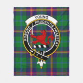 Clan Young Modern Tartan Plaid Fleece Deken (Voorkant)