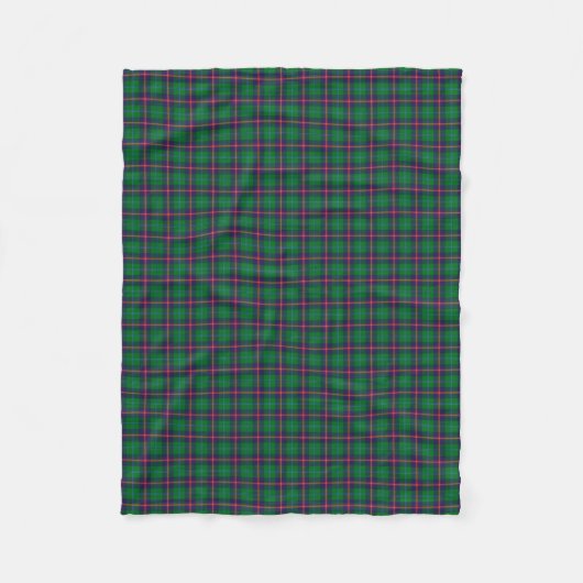 Clan Young Tartan Fleece Deken (Voorkant)