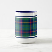 Clan Young Tartan Green en Blue Pset Mok (Midden)