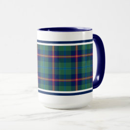 Clan Young Tartan Green en Blue Pset Mok