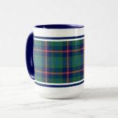 Clan Young Tartan Green en Blue Pset Mok (Voorkant links)