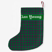 Clan Young Tartan Pset op persoonlijke titel Kleine Kerstsok (Achterkant)