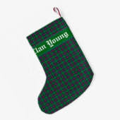 Clan Young Tartan Pset op persoonlijke titel Kleine Kerstsok (Achterkant (Hangend))