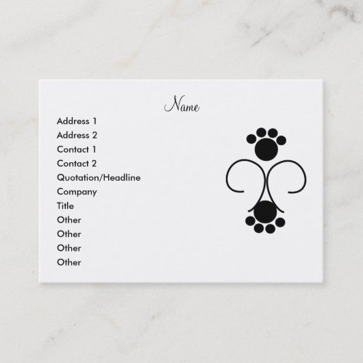 Clancey Fancy Pants Visitekaartje (Voorkant)