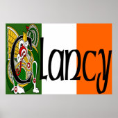 Clancy Celtic Dragon Poster Print (Voorkant)