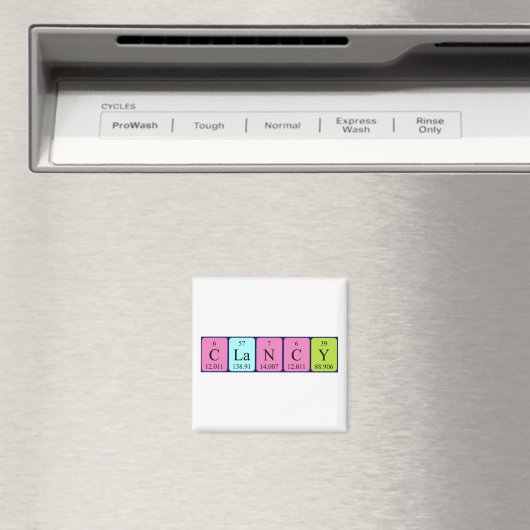 Clancy periodiek table name magnet (Insitu (Vaatwasser))