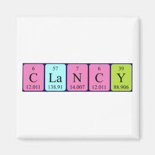 Clancy periodiek table name magnet