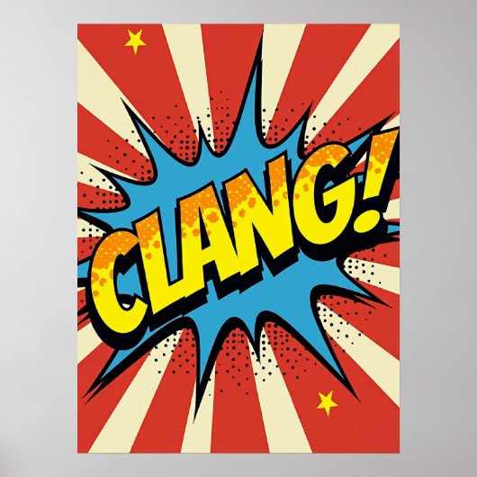 CLANG! Pop Art Echo Poster (Voorkant)