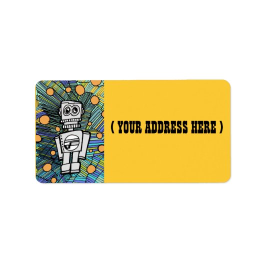 Clanky de Robot Adresetiketten Etiket (Voorkant)