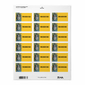 Clanky de Robot Adresetiketten Etiket (Full Sheet)