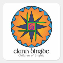 Clann Bhride Square Stickers Twee grootten beschik