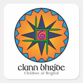 Clann Bhride Square Stickers Twee grootten beschik