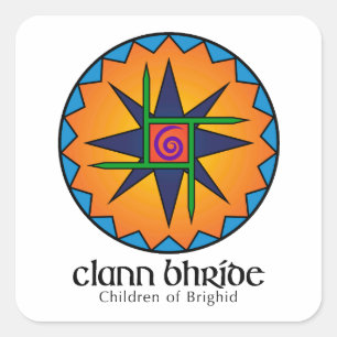 Clann Bhride Square Stickers Twee grootten beschik