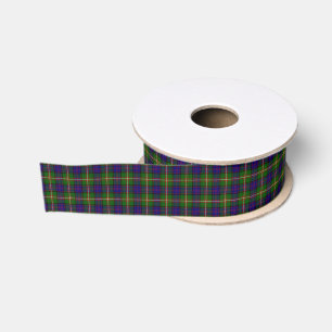 Clanranald tartan blauw groen grosgrain lint