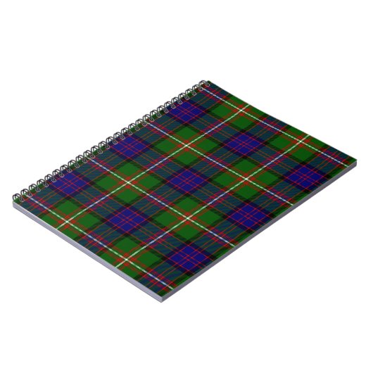 Clanranald tartan blauw groen notitieboek (Linkerzijde)