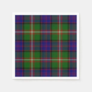 Clanranald tartan blauw groen servet
