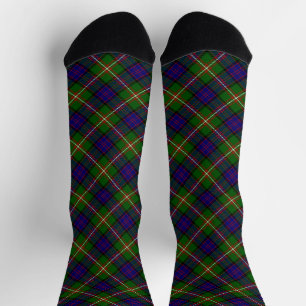 Clanranald tartan blauw groen sokken