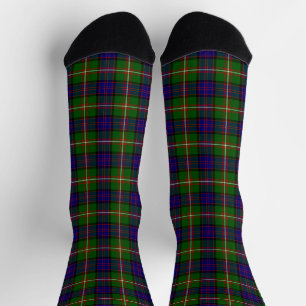 Clanranald tartan blauw groen sokken