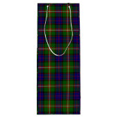 Clanranald tartan blauw groen wijn cadeautas (Achterkant)