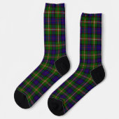 Clanranald tartan blauwe groene ruit sokken (Links)