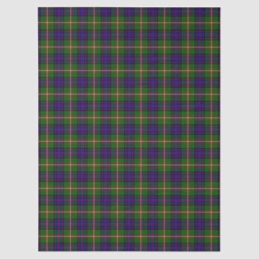Clanranald tartan blue green plaid tissuepapier (Voorkant)