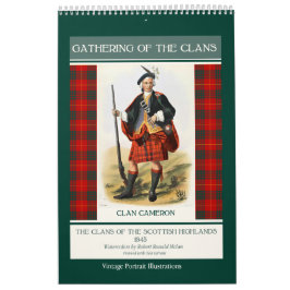 Clans of Scottish Highlands  portretten 2026 Kalender