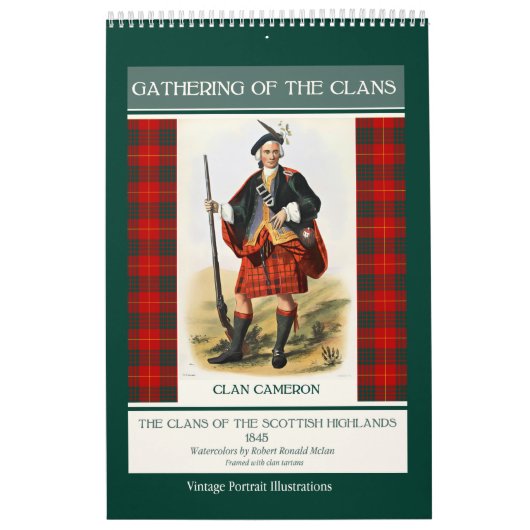 Clans of Scottish Highlands portretten 2026 Kalender (Hoes)