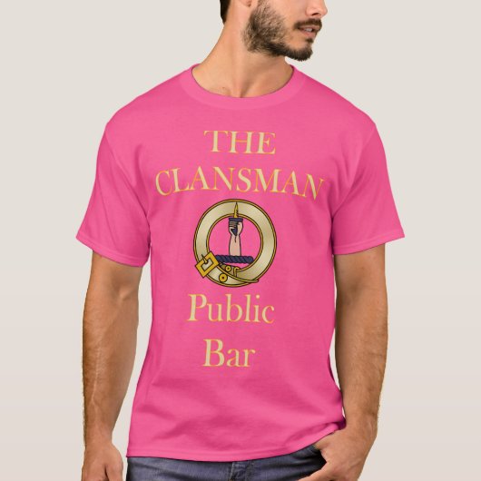 Clansman Public Bar nog steeds Game Glasgow T-shirt (Voorkant)