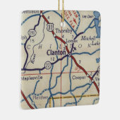 Clanton AL  Map Keramisch Ornament (Rechts)