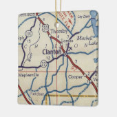 Clanton AL  Map Keramisch Ornament (Links)