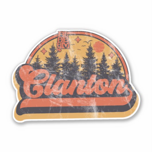 Clanton, Alabama Sticker (Voorkant)
