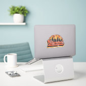Clanton, Alabama Sticker (Laptop op bureau)