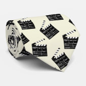 Clap Board Filmregisseur Fun Cinema Theme Stropdas (Opgerold)