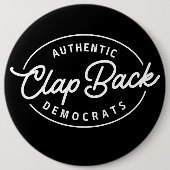 Clapback Democraten Ronde Button 6,0 Cm (Voorkant)