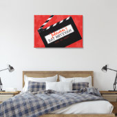 CLAPBOARD Bar Bat Mitzvah Inloggen Memory Board Canvas Afdruk (Insitu (Slaapkamer))