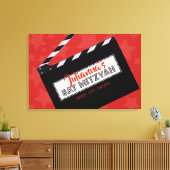 CLAPBOARD Bar Bat Mitzvah Inloggen Memory Board Canvas Afdruk (Insitu (Woonkamer))
