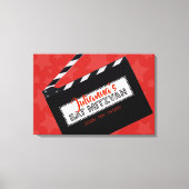 CLAPBOARD Bar Bat Mitzvah Inloggen Memory Board Canvas Afdruk (Voorkant)