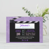 CLAPBOARD Bat Mitzvah Uitnodiging (Staand voorkant)