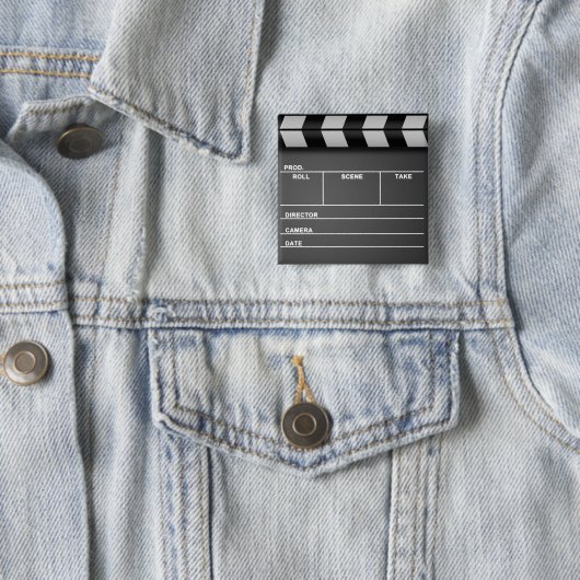 Clapboard-Button Vierkante Button 5,1 Cm (In situ)