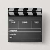 Clapboard-Button Vierkante Button 5,1 Cm (Voorkant)