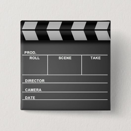 Clapboard-Button Vierkante Button 5,1 Cm (Voorkant)