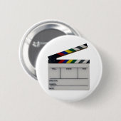 Clapboard film filmmaker leate ronde button 5,7 cm (Voorkant /achterkant)