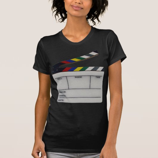 Clapboard film filmmaker leate t-shirt (Voorkant)