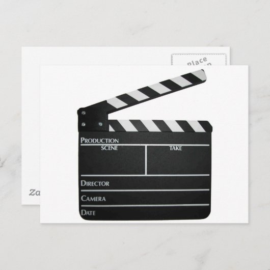 Clapboard Film Slate Briefkaart (Voorkant / Achterkant)