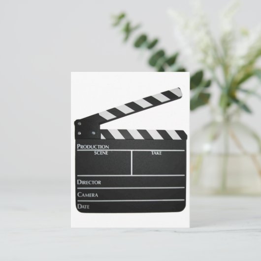 Clapboard film "slate clapper" briefkaart (Staand voorkant)